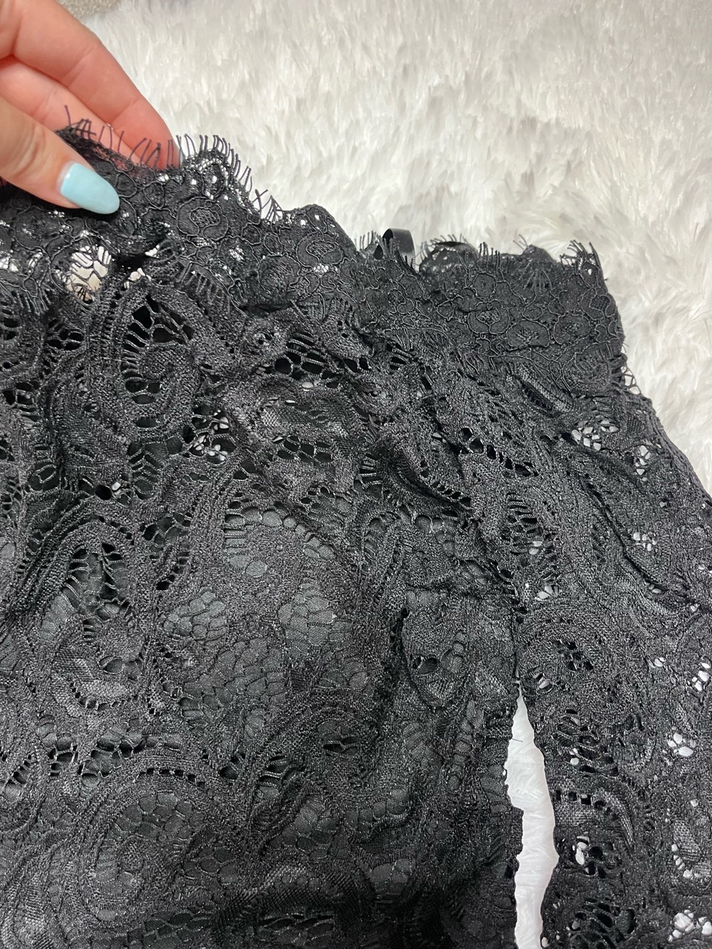 Premier Amour Off-Shoulder Lace Wide-Leg Jumpsuit - Picture 9 of 11